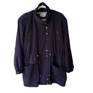 Vintage Leon James 80s 90s Purple Jacket Size S Minimalist Outerwear Casual